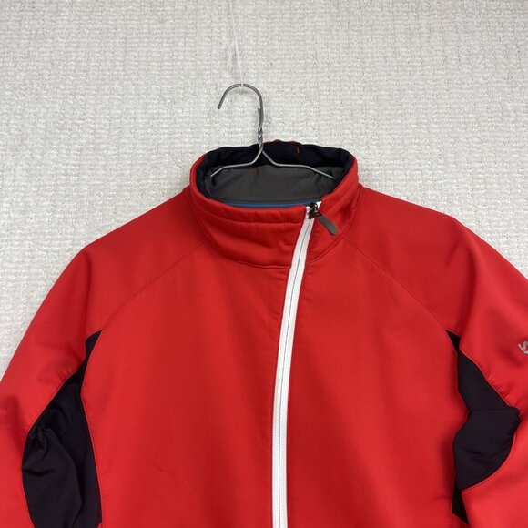 Y2K Salomon Soft Shell Jacket Clima Wind Red Mens Medium Hiking Outdoor - Picture 2 of 14